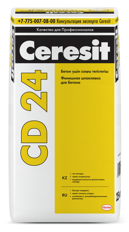 Ceresit CD 24 REPAIR MORTAR финишная шпаклевка для бетона
